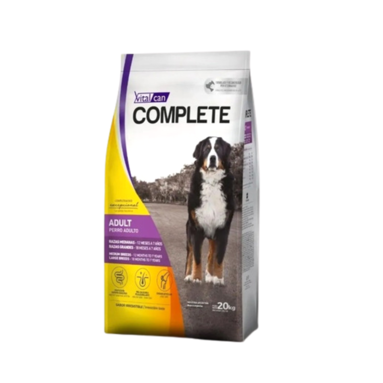 VITALCAN COMPLETE DOG ADULT RAZAS MEDIANAS Y GRANDES CARNE 20 KG