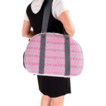 BOLSO COCOONING PINK CHEVRON PLEGABLE