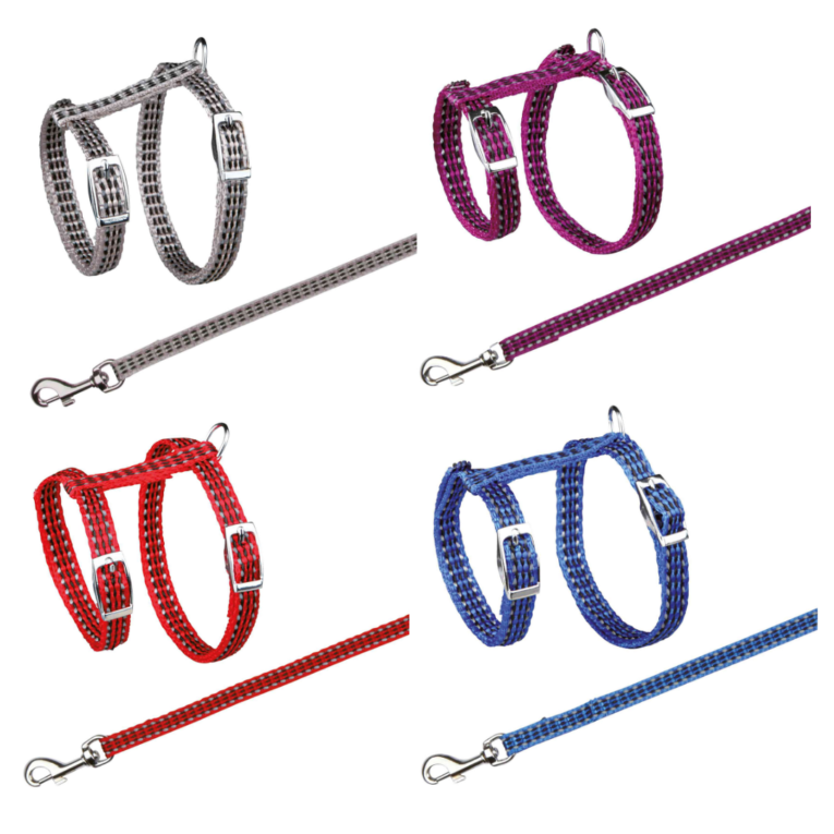 CONJUNTO ARNES Y CORREA TRIXIE REFLECTANTE PARA GATOS
