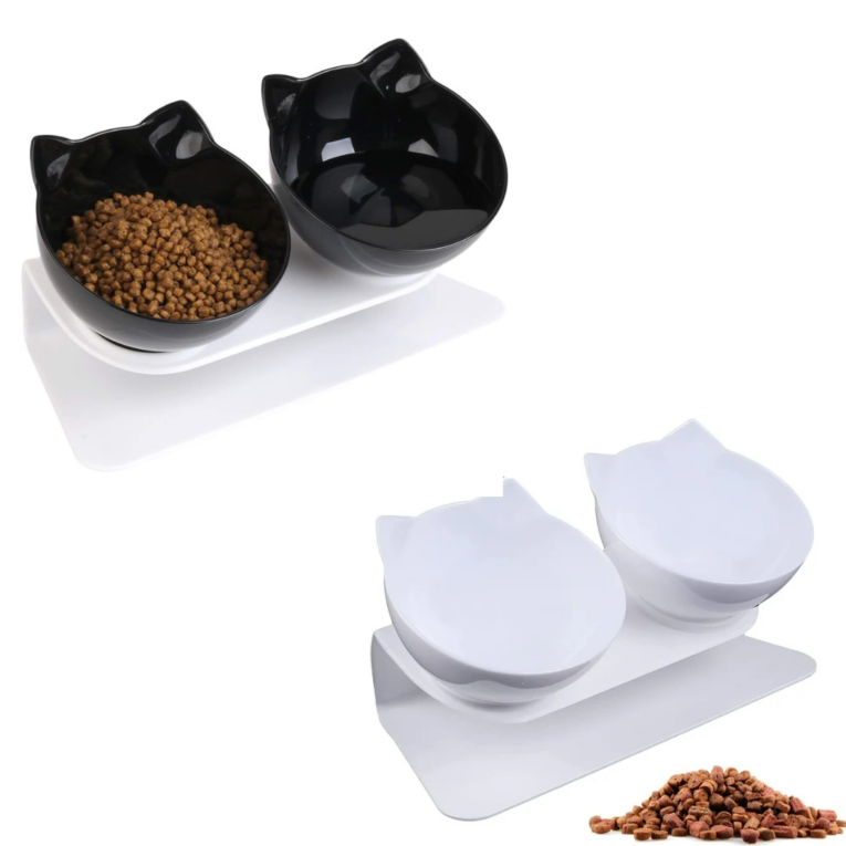 BOWL DOBLE CON BASE PARA GATO PER-ROS