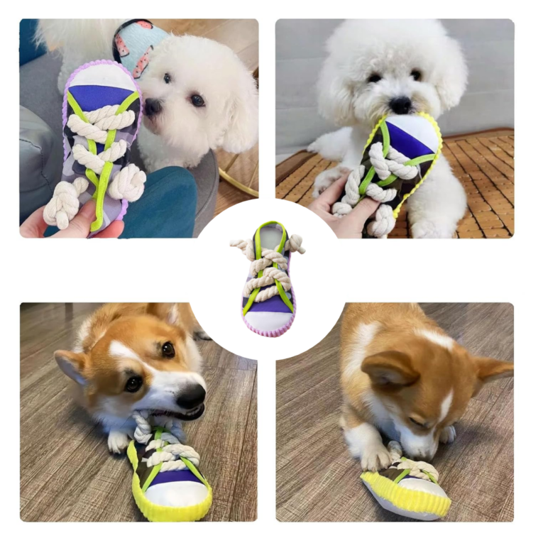 PELUCHE ZAPATILLA CON CHIFLE PER-ROS