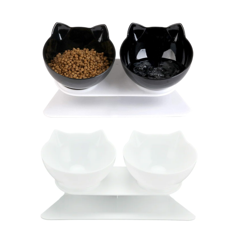 BOWL DOBLE CON BASE PARA GATO PER-ROS