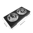 COMEDERO DOBLE REGULABLE EN ALTURA PLATOS DE ACERO INOX