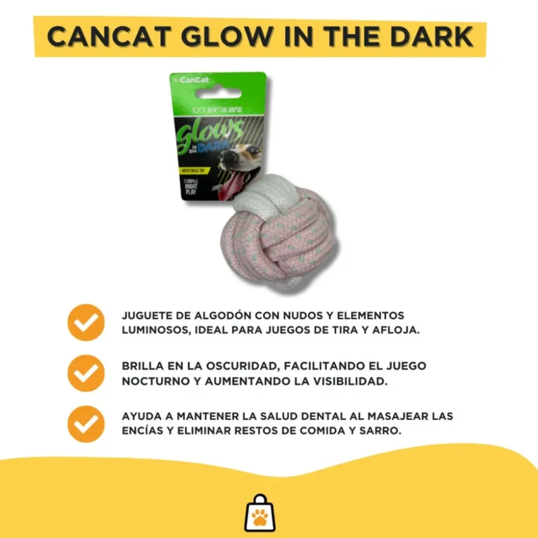 PELOTA TRENZA GLOW IN THE DARK CANCAT 1