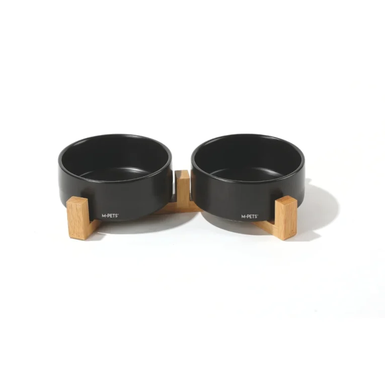 COMEDERO DOBLE OPERA NEGRO