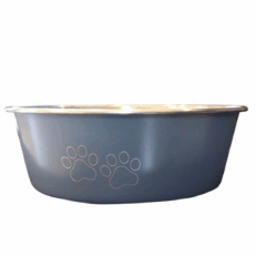 COMEDERO DE ACERO INOXIDABLE GRIS BP