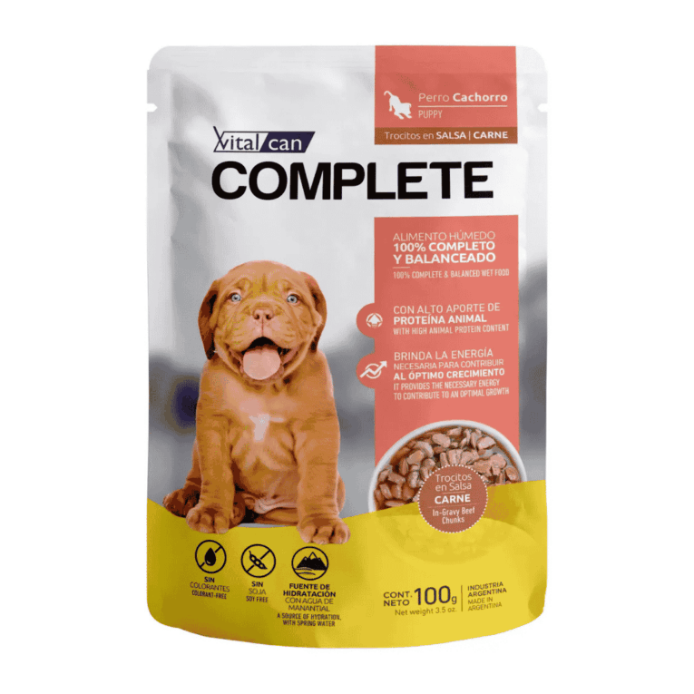 POUCH VITALCAN COMPLETE DOG PUPPY CARNE