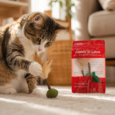 PELOTAS DE CATNIP CON POLIGONO MUTIAN Y PLUMAS x 2 UN