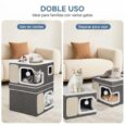 CAMA CUCHA PLEGABLE CON RASCADOR GRIS