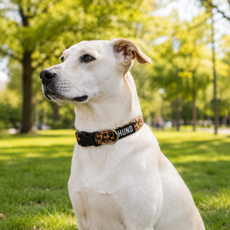 COLLAR HUND ANIMAL PRINT1