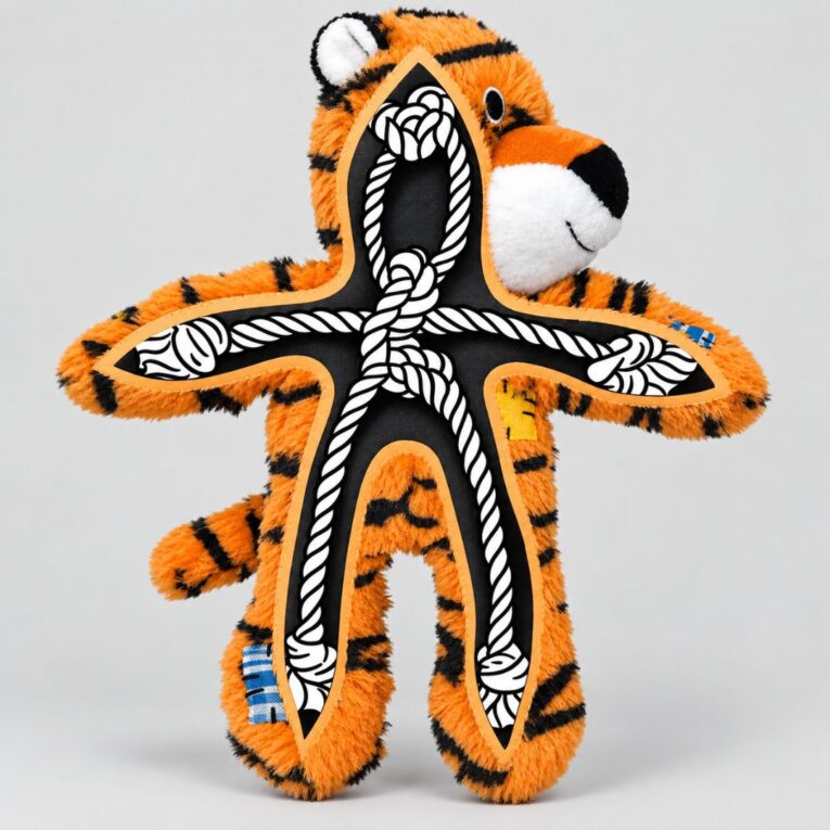 PELUCHE KONG WILD KNOTS TIGER