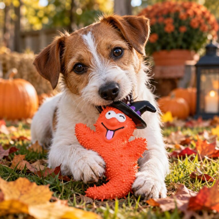 JUGUETE HALLOWEEN ORANGE WIZARD M-PETS1